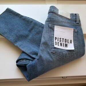 Pistola Denim Monroe Cropped Cigarette Blue Jeans 27